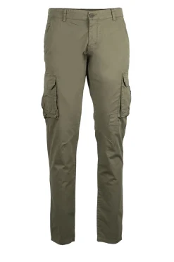 Pantaloni cargo twill di cotone slim fit