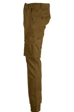 Pantaloni cargo twill di cotone slim fit