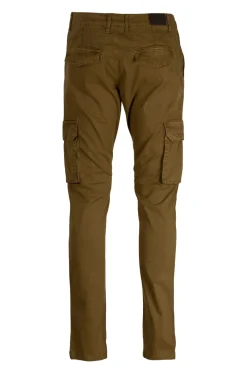 Pantaloni cargo twill di cotone slim fit