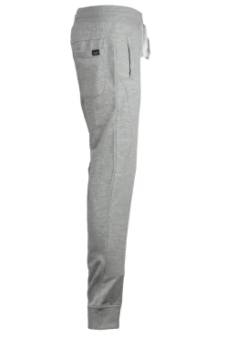 Pantaloni sport con polsini e logo ricamato su tasca