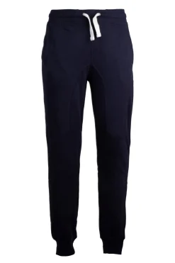 Pantaloni sport con polsini e logo ricamato su tasca