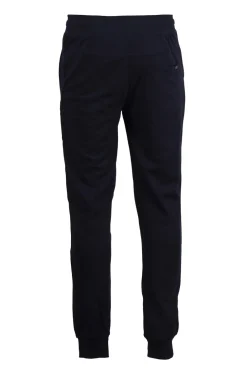 Pantaloni sport con polsini e logo ricamato su tasca