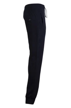 Pantaloni sport con polsini e logo ricamato su tasca