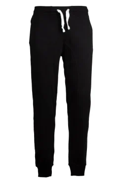Pantaloni sport con polsini e logo ricamato su tasca