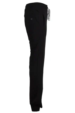 Pantaloni sport con polsini e logo ricamato su tasca