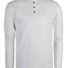 Polo coreana manica lunga in cotone piquet