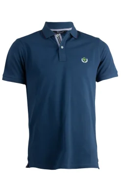 Polo in cotone piquet con stampa sul retro-collo