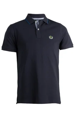 Polo in cotone piquet con stampa sul retro-collo