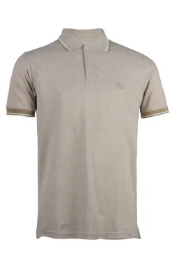 Polo in cotone piquet con bordi a contrasto