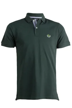 Polo in cotone piquet con stampa sul retro-collo