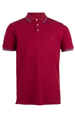 Polo in cotone piquet con bordi a contrasto