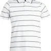 Polo in jersey a righe con taschino