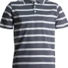 Polo in jersey a righe con taschino