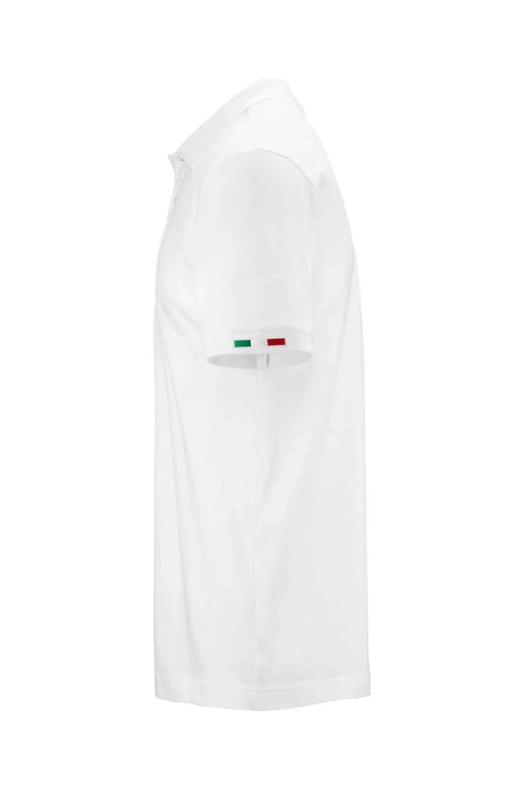 Polo Kappa manica corta con logo sul petto e ricamo bandiera sulla manica