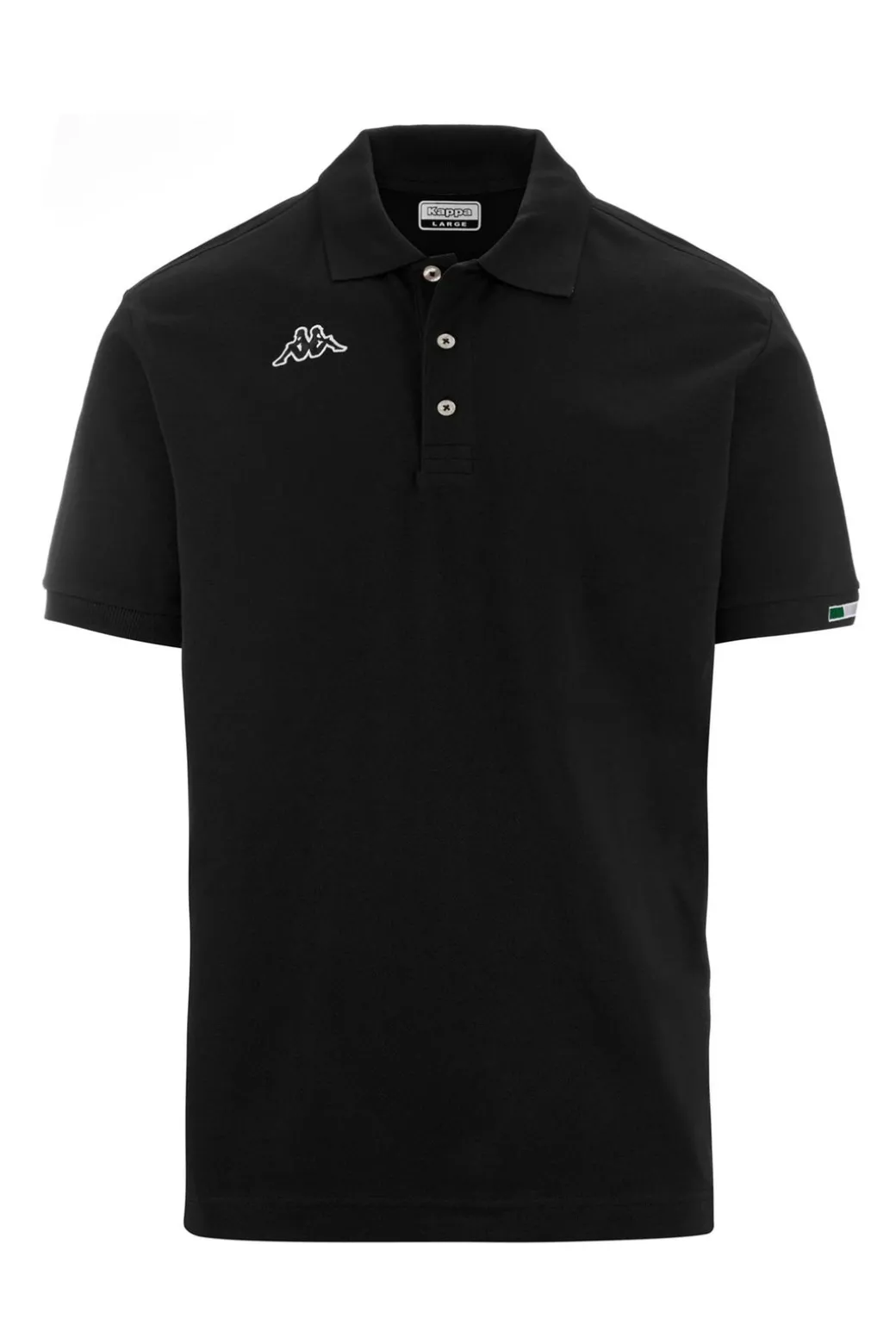 Polo Kappa manica corta con logo sul petto e ricamo bandiera sulla manica