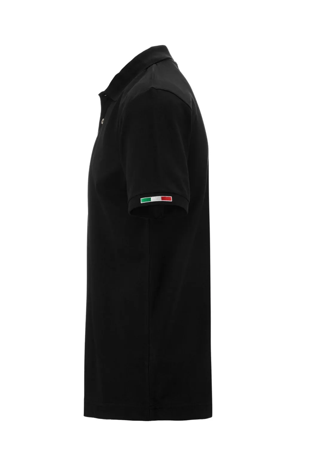Polo Kappa manica corta con logo sul petto e ricamo bandiera sulla manica