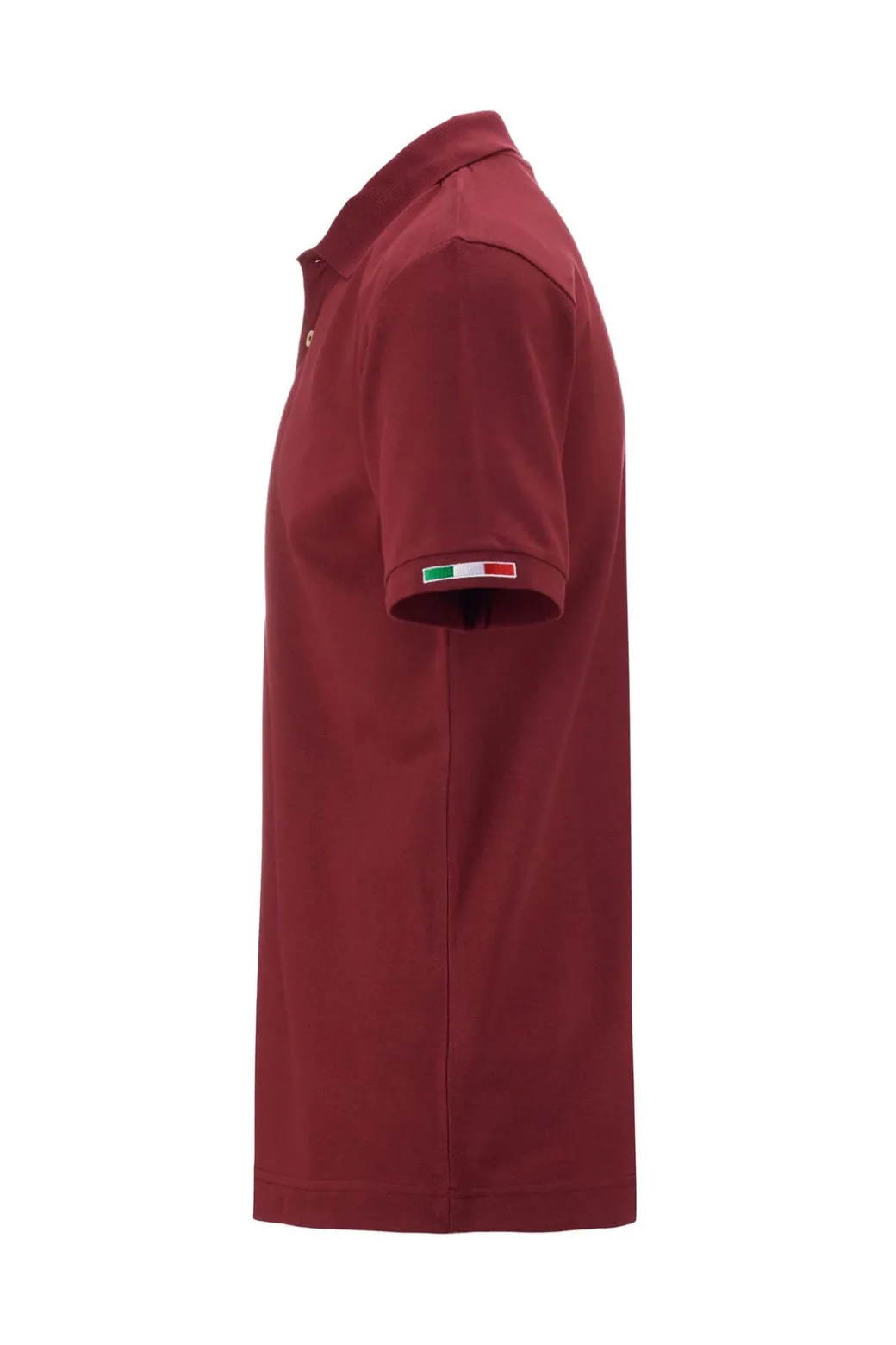 Polo Kappa manica corta con logo sul petto e ricamo bandiera sulla manica