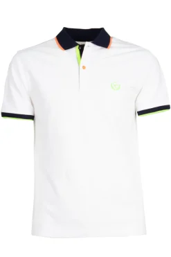 Polo manica corta con dettagli fluo