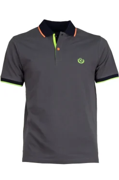 Polo manica corta con dettagli fluo