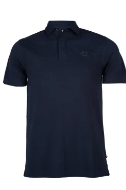 Polo manica corta in cotone piquet stretch con logo ton sur ton