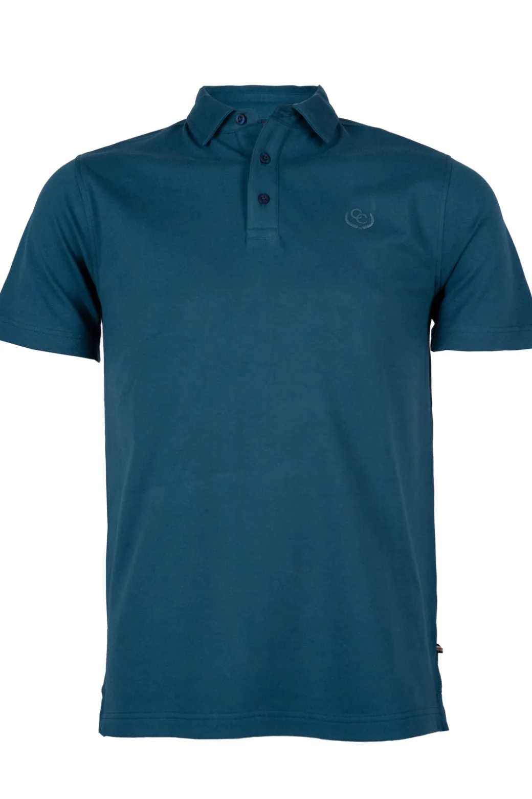 Polo manica corta in cotone piquet stretch con logo ton sur ton