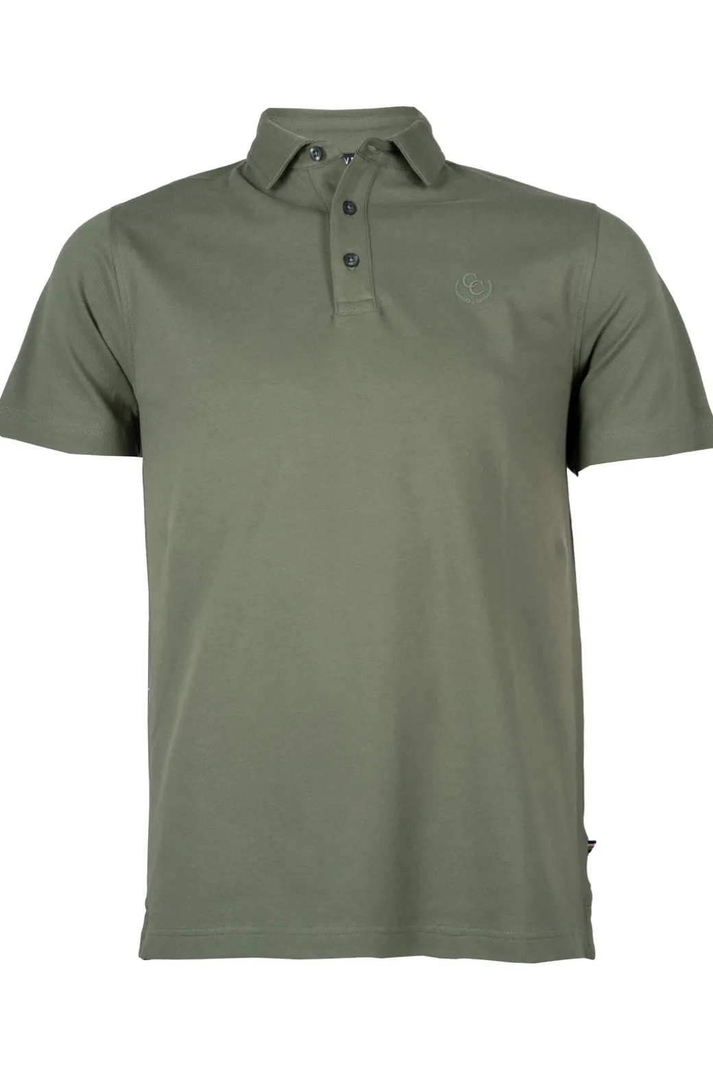 Polo manica corta in cotone piquet stretch con logo ton sur ton