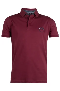 Polo manica corta in jersey con logo ricamato