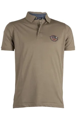 Polo manica corta in jersey con logo ricamato