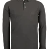 Polo manica lunga in tinta unita