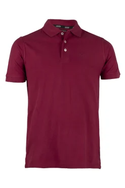Polo tinta unita in cotone piquet con logo ricamato ton sur ton