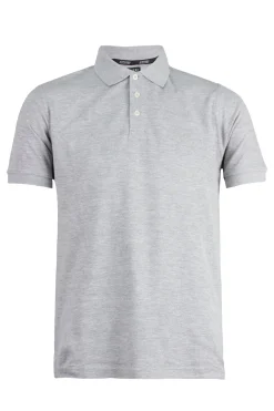 Polo tinta unita in cotone piquet con logo ricamato ton sur ton