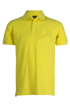 Polo tinta unita in cotone piquet con logo ricamato ton sur ton