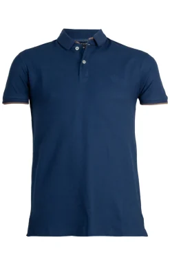 Polo uomo manica corta in cotone piquet con bordini