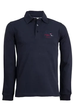Polo uomo manica lunga in caldo cotone jersey