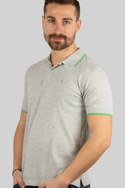 Polo uomo mezza manica in cotone piquet tinta unita