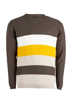 Pullover a fasce uomo in cotone