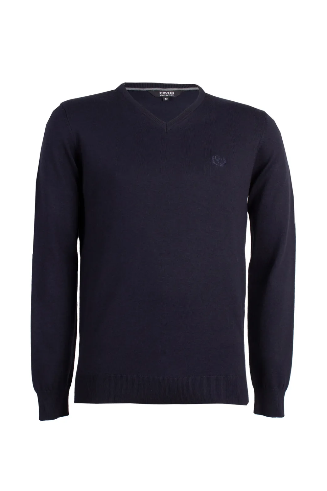 Pullover con scollo a V con logo ricamato ton sur ton sul petto