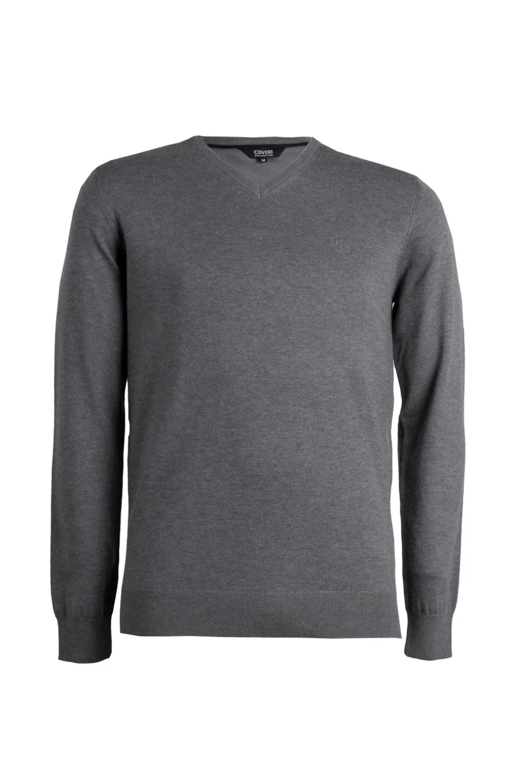 Pullover con scollo a V con logo ricamato ton sur ton sul petto