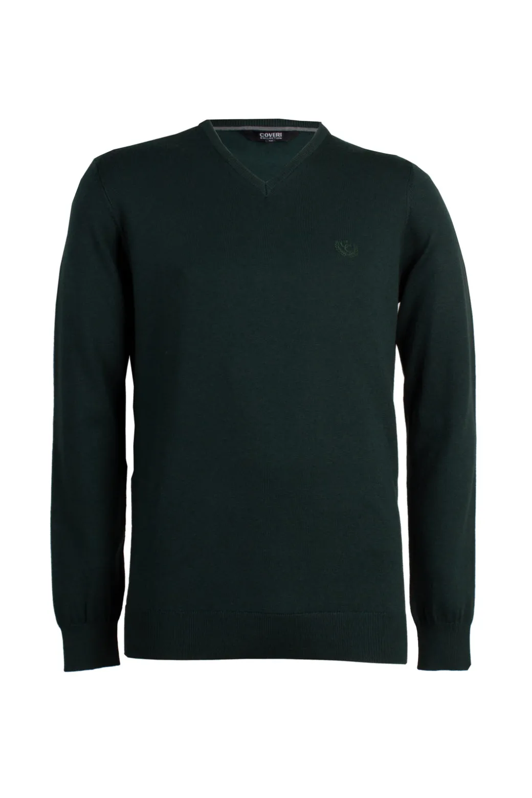 Pullover con scollo a V con logo ricamato ton sur ton sul petto