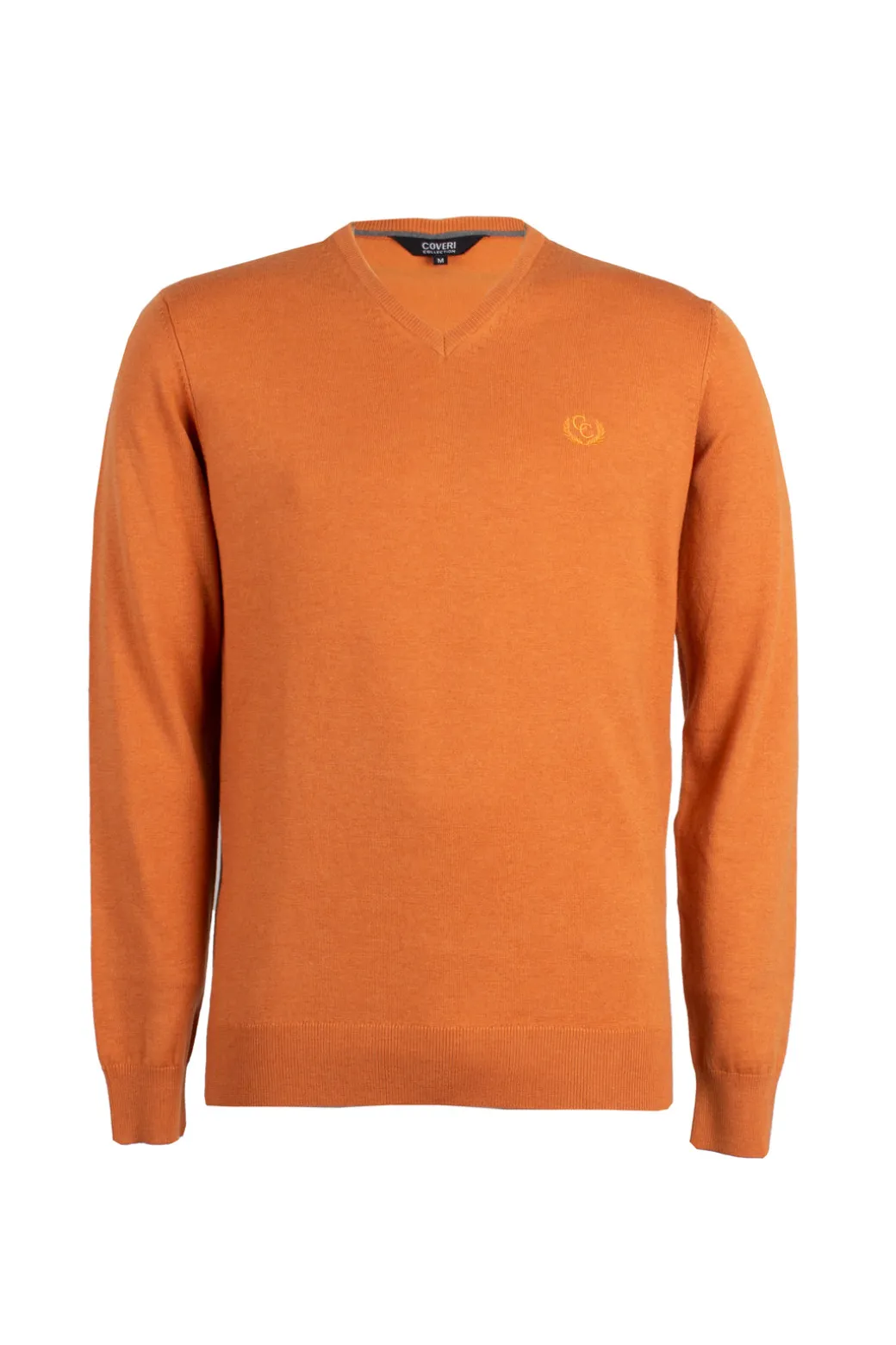 Pullover con scollo a V con logo ricamato ton sur ton sul petto