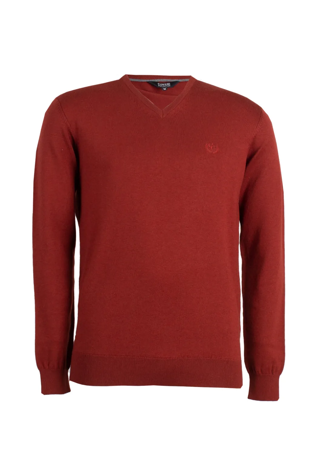Pullover con scollo a V con logo ricamato ton sur ton sul petto