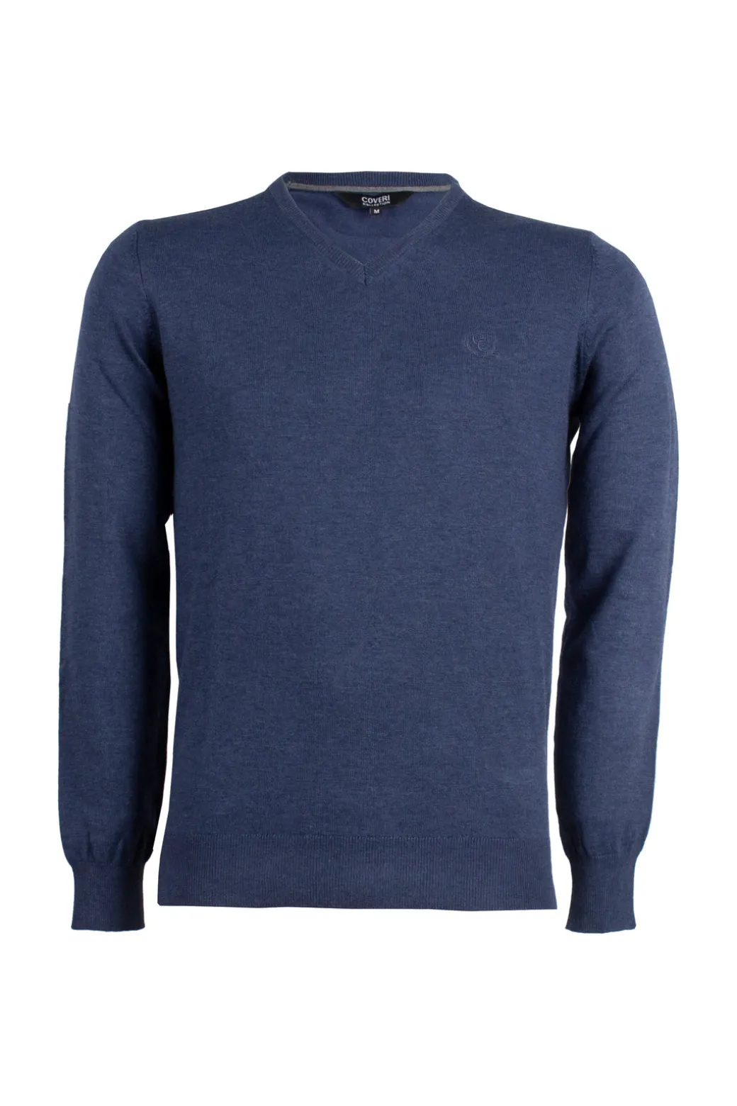 Pullover con scollo a V con logo ricamato ton sur ton sul petto