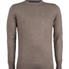 Pullover girocollo con toppe sui gomiti