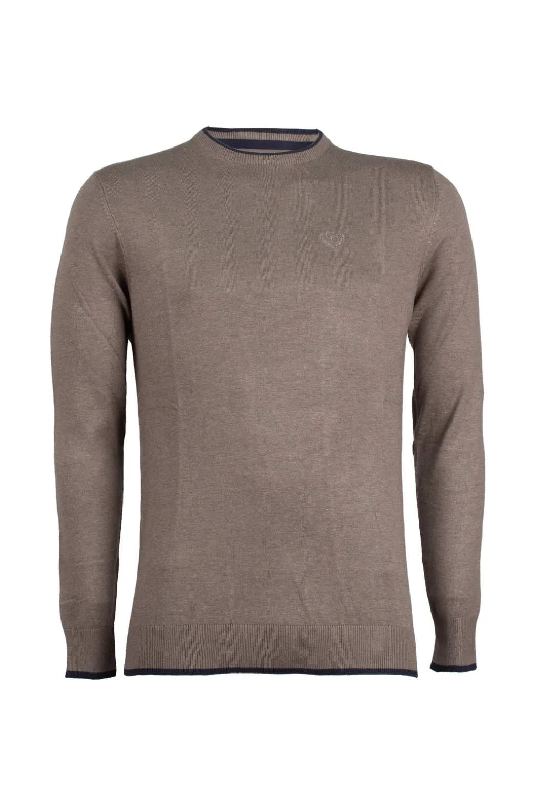 Pullover girocollo con toppe sui gomiti