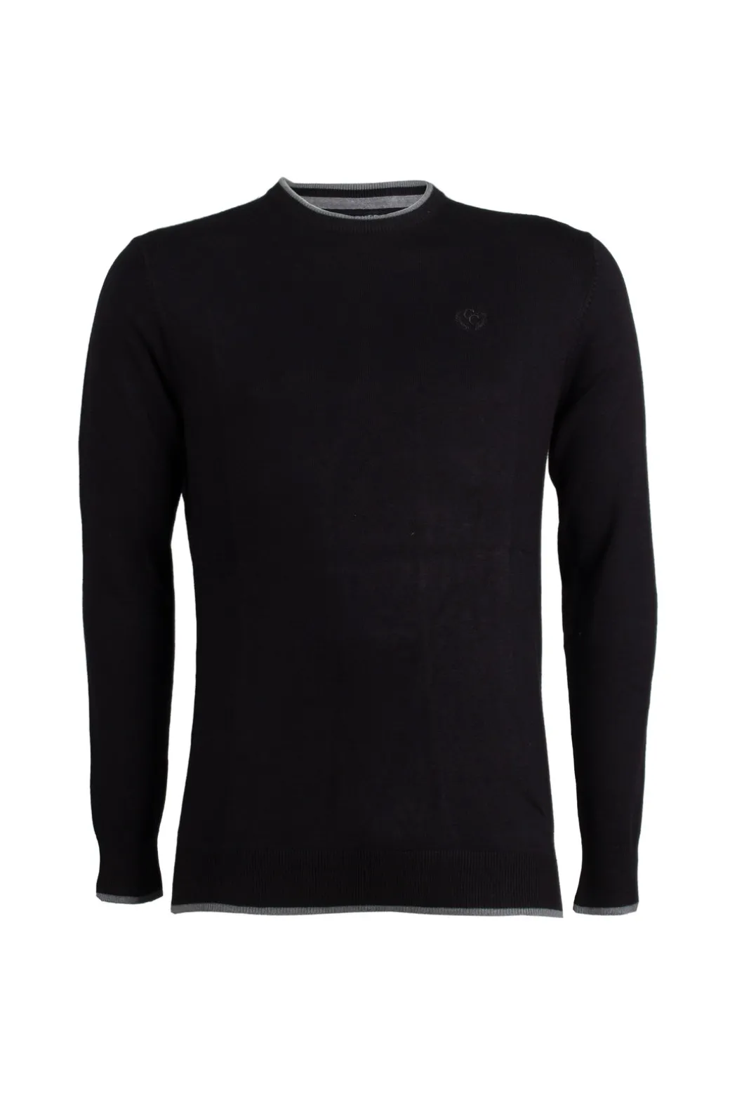 Pullover girocollo con toppe sui gomiti