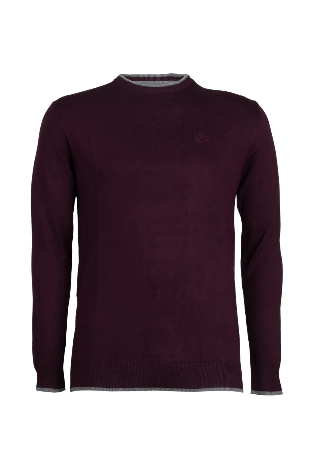 Pullover girocollo con toppe sui gomiti