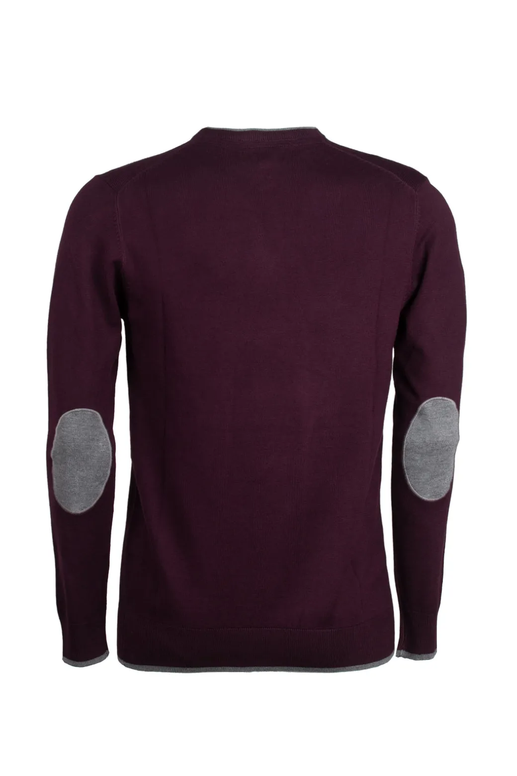 Pullover girocollo con toppe sui gomiti