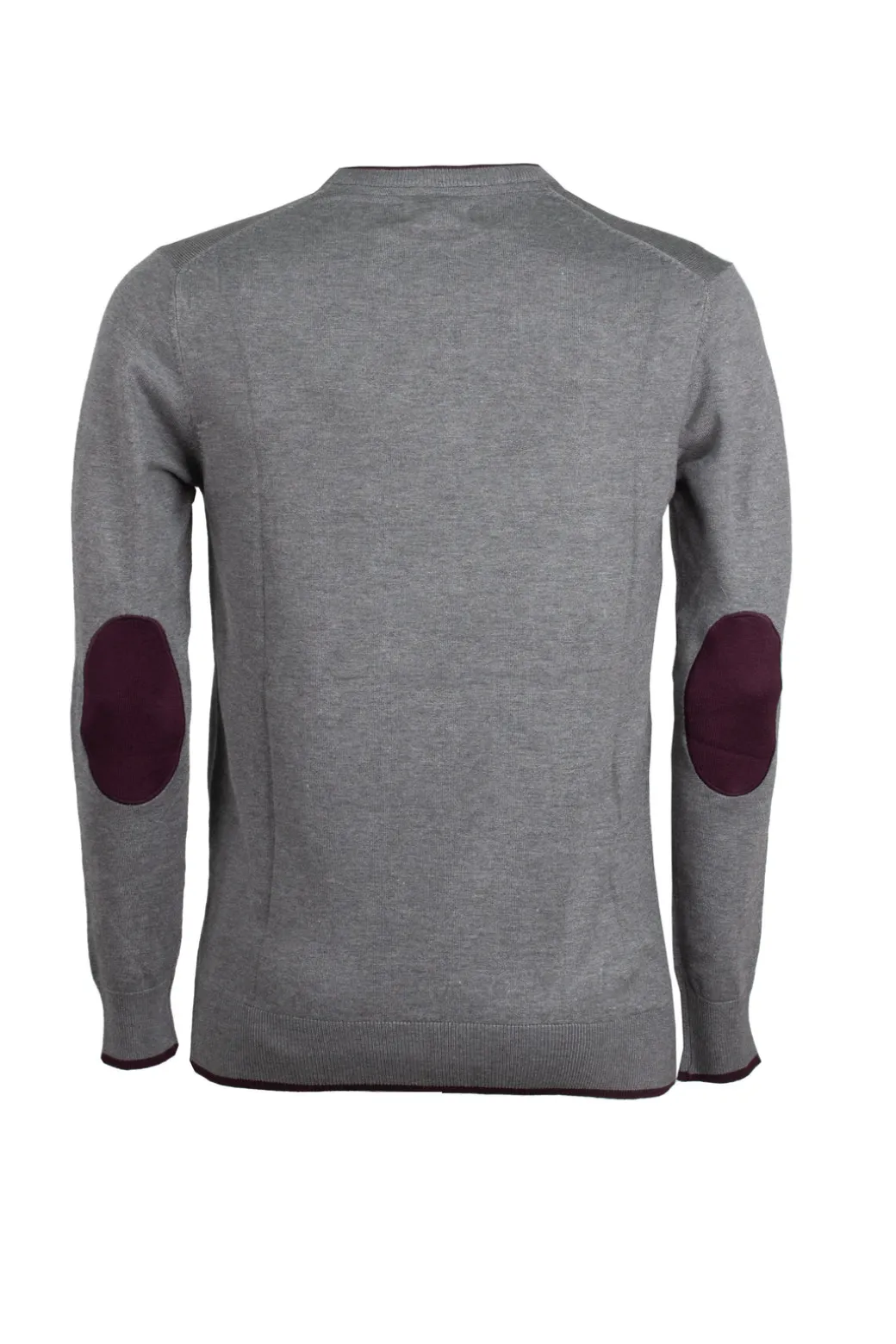Pullover girocollo con toppe sui gomiti