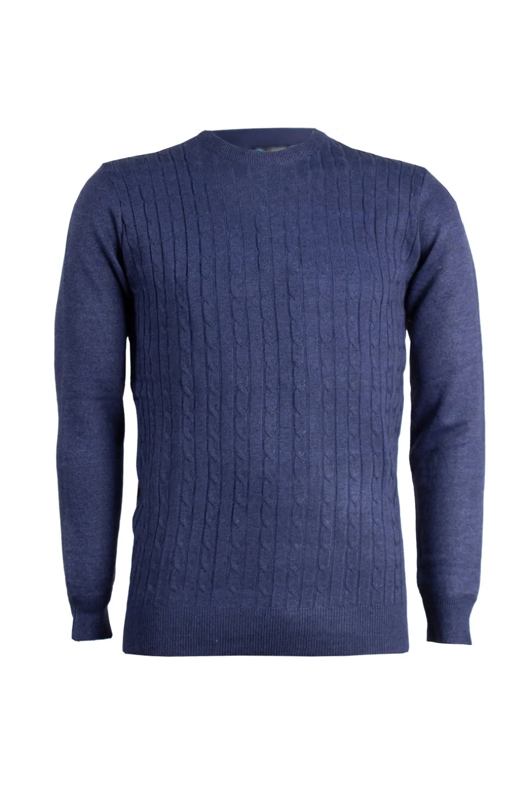 Pullover girocollo con trecce