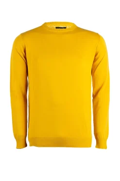 Pullover girocollo in puro cotone uomo